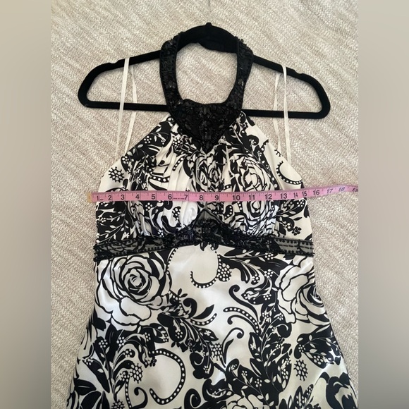 Formal Black and White Dress by Betsy & Adam - Picture 4 of 16